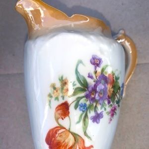 Vintage German Floral Pitcher Pre War